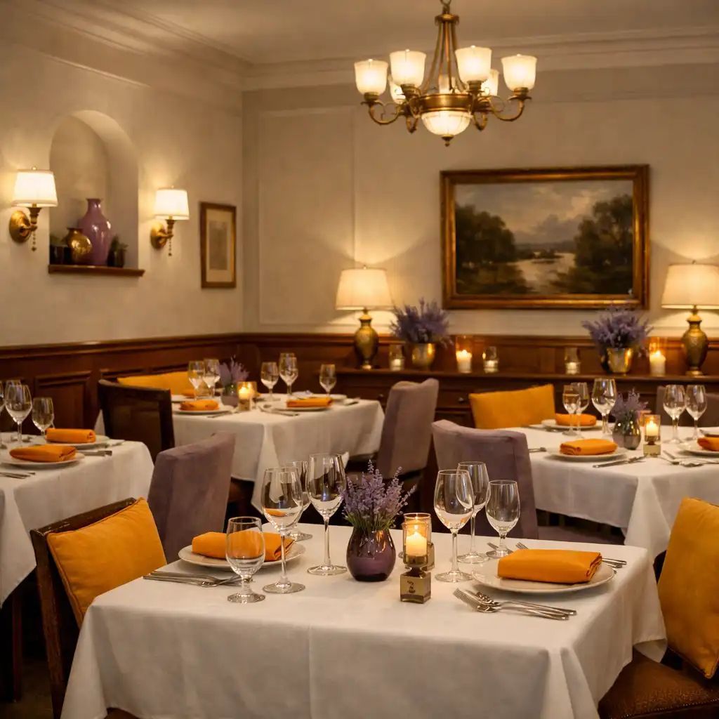 Intérieur raffiné avec boiseries et luminaires en laiton